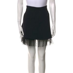 Maje Asymmetric Tulle Mini Skirt